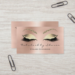 Carte De Visite Maquillage Eyebrow Lashes Parties scintillant Crys