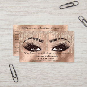 Carte De Visite Maquillage Eyebrow Lashes Parties scintillant Déc