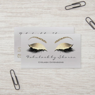 Carte De Visite Maquillage Eyebrow Lashes Parties scintillant Diam