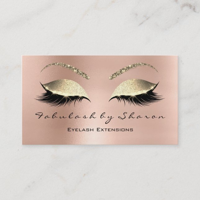 Carte De Visite Maquillage Eyebrow Lashes Parties scintillant Diam (Devant)