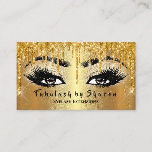 Carte De Visite Maquillage Eyebrow Lashes Parties scintillant Drif