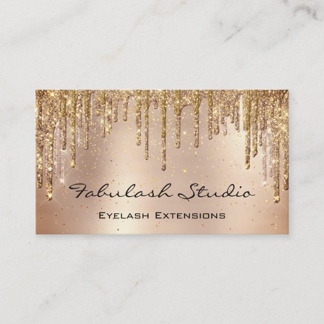 Carte De Visite Maquillage Eyebrow Lashes Parties scintillant Driv (Devant)