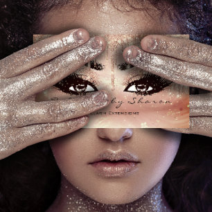 Carte De Visite Maquillage Eyebrow Lashes Parties scintillant Driv