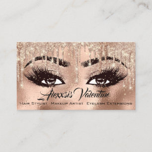 Carte De Visite Maquillage Eyebrow Lashes Parties scintillant Étin