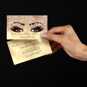 Carte De Visite Maquillage Eyebrow Lashes Parties scintillant Étin