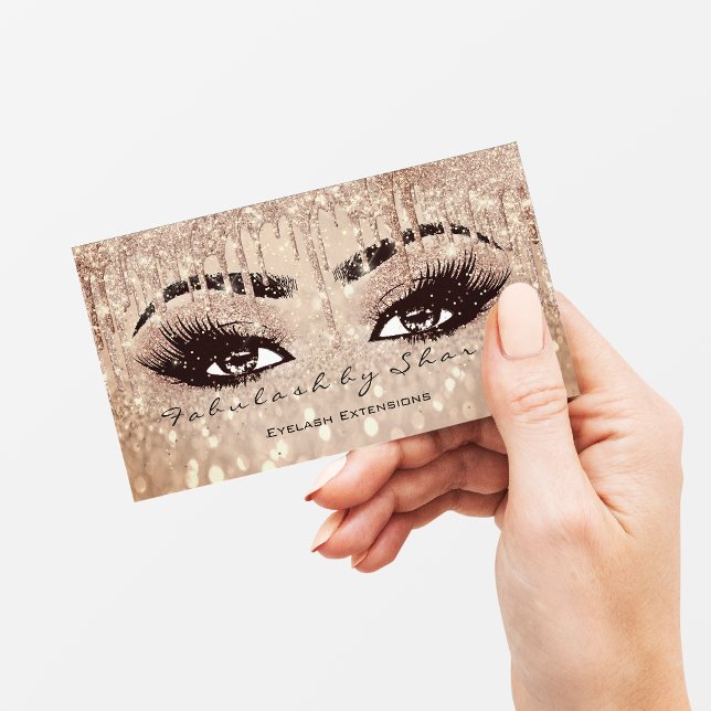 Carte De Visite Maquillage Eyebrow Lashes Parties scintillant gout (Créateur téléchargé)