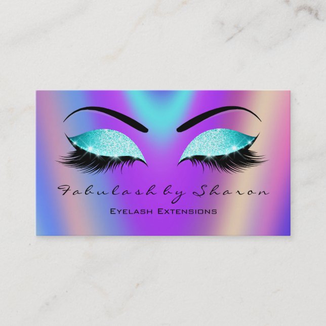 Carte De Visite Maquillage Eyebrow Lashes Parties scintillant Skin (Devant)