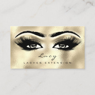 Carte De Visite Maquillage Eyebrow Nom Lash Parties scintillant Go