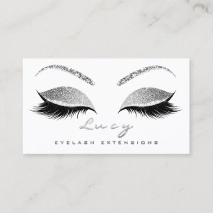 Carte De Visite Maquillage Eyebrow Nom Lashes Parties scintillant