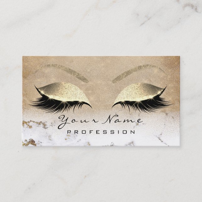 Carte De Visite Maquillage Eyebrow Ombre Lashes Parties scintillan (Devant)