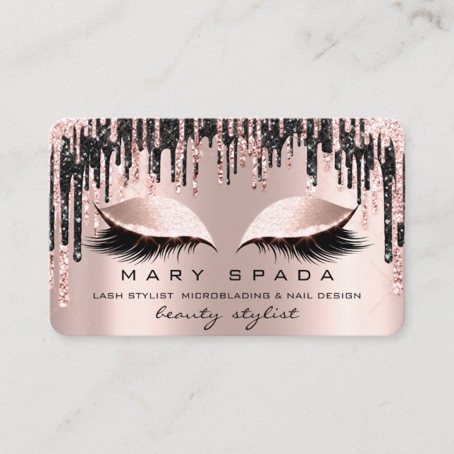 Carte De Visite Maquillage Eyebrows Lashes Black Drivers Spark Nai (Devant)