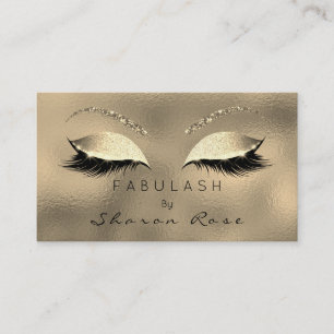 Carte De Visite Maquillage Eyebrows Lashes Parties scintillant Dia
