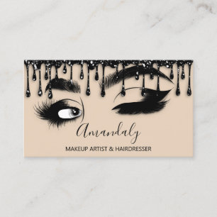 Carte De Visite Maquillage Eyelash Brow QR CODE Logo Microblade no