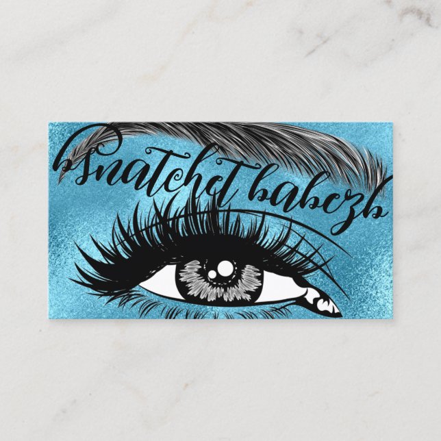 Carte De Visite Maquillage Eyelash Brows QRCode Logo Glam (Devant)