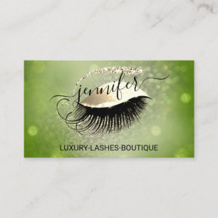 Carte De Visite Maquillage Eyelash Code QR Logo Parties scintillan