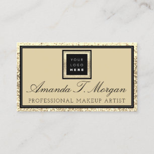Carte De Visite Maquillage Eyelash Event Planner Logo Gold Modern