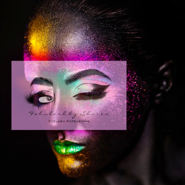 Carte De Visite Maquillage Eyelash QR CODE Logo Microblading Brows (Makeup Eyelash QR CODE Logo Microblading Brows Business Card)