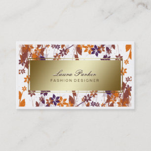 Carte De Visite Maquillage floral Artiste Hair Styliste