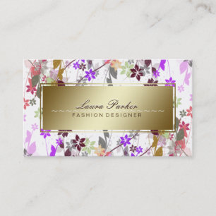 Carte De Visite Maquillage floral Artiste Hair Styliste