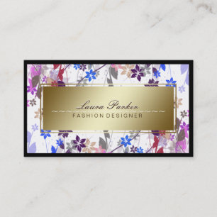 Carte De Visite Maquillage floral Artiste Hair Styliste