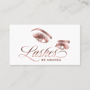 Carte De Visite Maquillage Lash Eyebrow Lashes Rose Gold