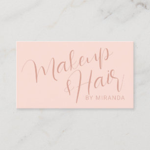 Carte De Visite Maquillage minimaliste moderne et liste de cheveux