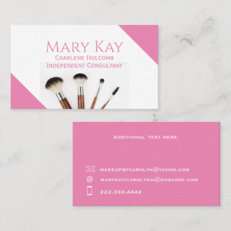 Carte De Visite Maquillage minimaliste rose