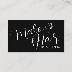 Carte De Visite Maquillage moderne et liste de cheveux avec code Q