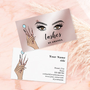 Carte De Visite Maquillage moderne Eyebrow Eyes Lashes Girls