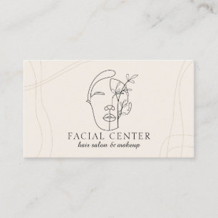 Carte De Visite Maquillage Moderne Femme Visage Coiffeur Visage