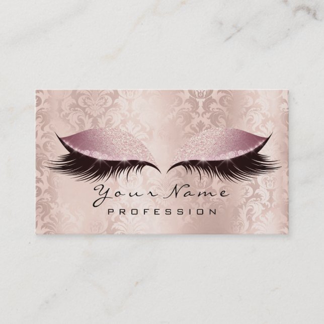 Carte De Visite Maquillage Oeil sourcils Parties scintillant Damas (Devant)