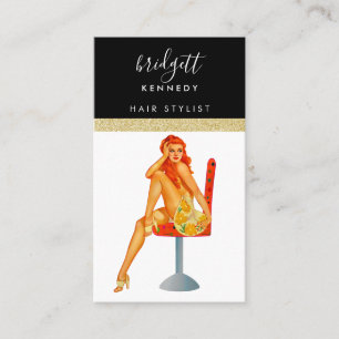 Carte De Visite Maquillage Parties scintillant d'or Artiste Salon