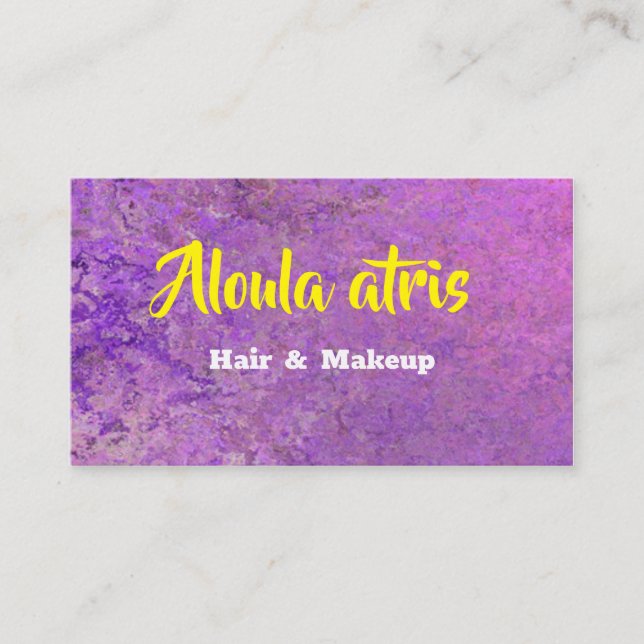 Carte De Visite maquillage peintre rose violet Abstrait (Devant)