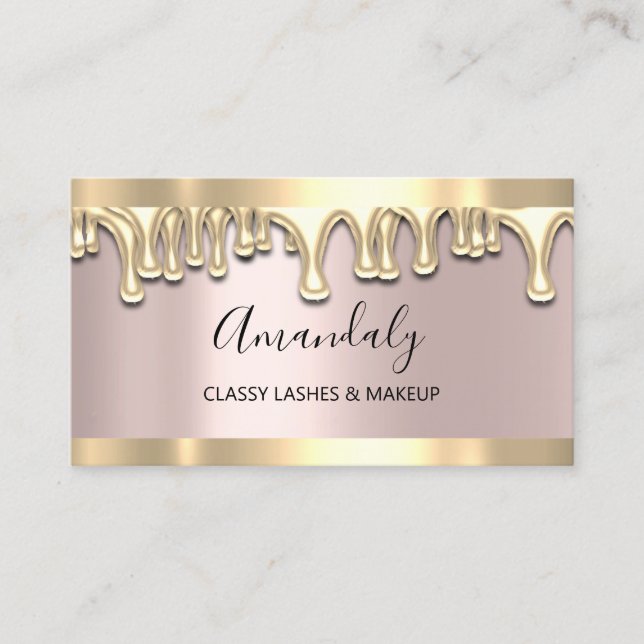 Carte De Visite Maquillage professionnel Artiste Blush Waxing Lash (Devant)