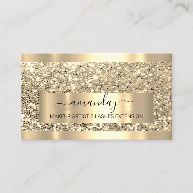 Carte De Visite Maquillage professionnel Event Planer Gold (Devant)