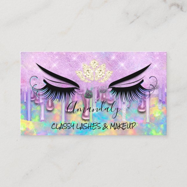 Carte De Visite Maquillage professionnel Eyelash Lecteurs microlam (Devant)