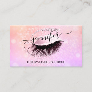 Carte De Visite Maquillage professionnel Eyelash QR Code Holograph