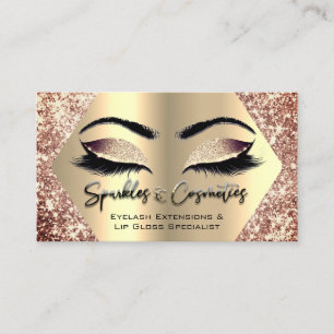 Carte De Visite Maquillage rose Eyelash Extensions Lip Gloss Speci
