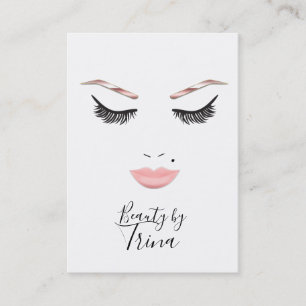 Carte De Visite Maquillage Rose Gold Visage Cils Lèvres Parrainage