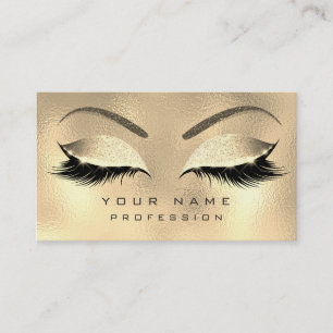 Carte De Visite Maquillage sourcils Parties scintillant Diamant Or