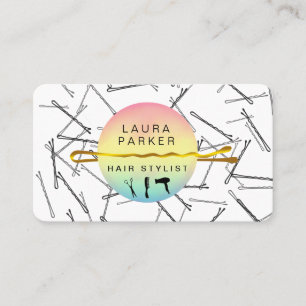 Carte De Visite Maquillage Styliste cheveux Artiste Bobby Pins Sal