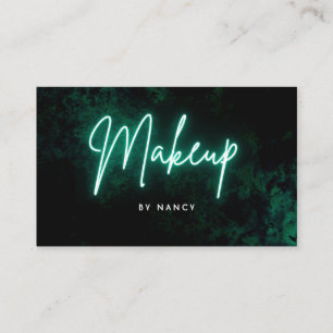 Carte De Visite Maquillage vert néon