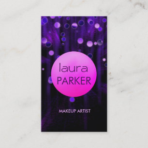 Carte De Visite Maquillage violet Artiste Beauté Parties scintilla