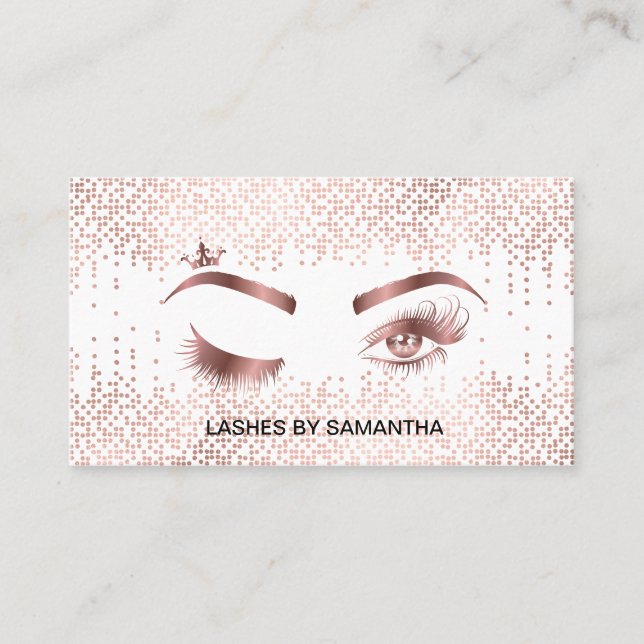 Carte De Visite Maquillage Wink Eye Gold Confetti Lashes (Devant)