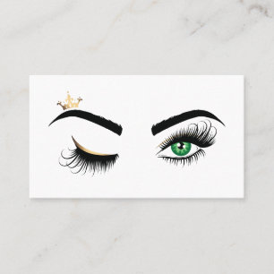 Carte De Visite Maquillage Wink Eye Green Beauté Salon Lash Extens