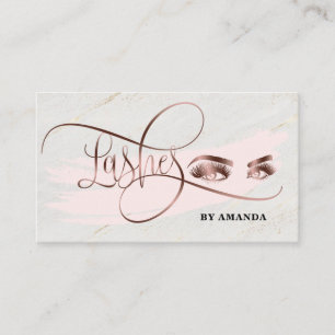 Carte De Visite Maquillage Yebrod yeux Lashes marbre blanc