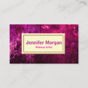 Carte De Visite Maquilleur abstrait moderne à la mode magenta d'o