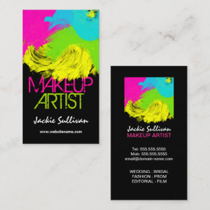 Carte De Visite Maquilleur coloré de traçages