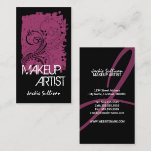 Carte De Visite Maquilleur grunge audacieux