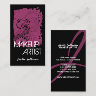 Carte De Visite Maquilleur grunge audacieux